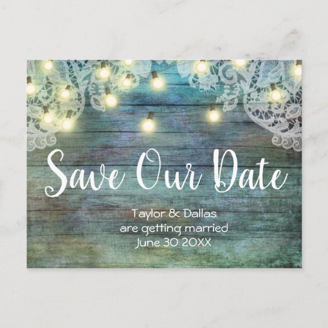 Rustic Country | Vintage Wood | Brown Postcard (Front)