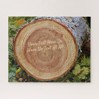 Rustic Country Vintage Woodland Carved Forest Tree Jigsaw Puzzle