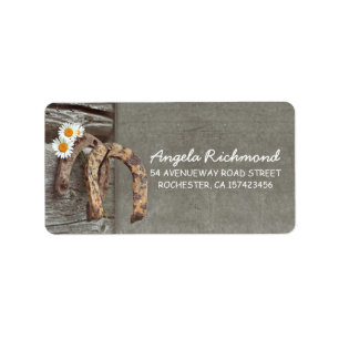 rustic country wedding address labels