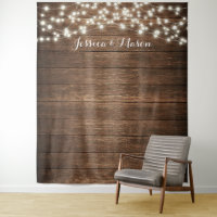 Rustic Country Wedding Backdrop Photo Booth Lights