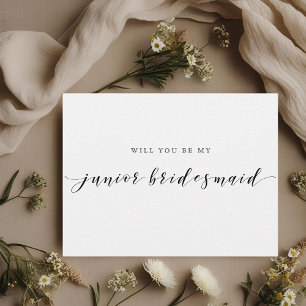 Rustic Country Wedding Be My Junior Bridesmaid Invitation Postcard