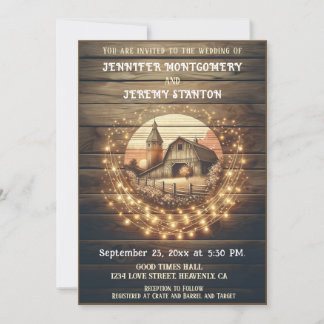 Rustic Country Wedding Invitation