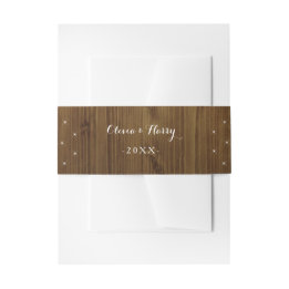 Rustic Country Wedding Invitation Belly Band
