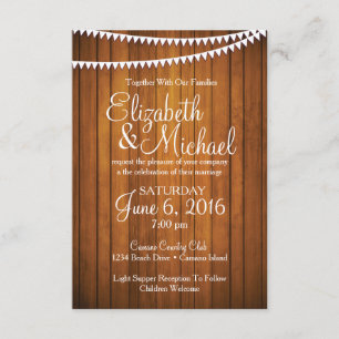 Rustic Country Wedding Invitation Template