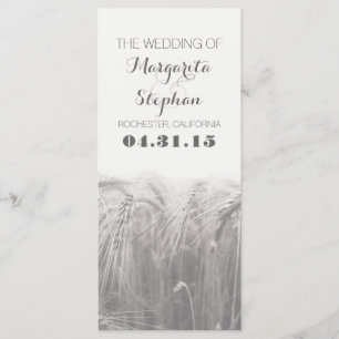 rustic country wedding programs programme