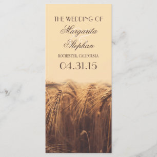 rustic country wedding programs programme