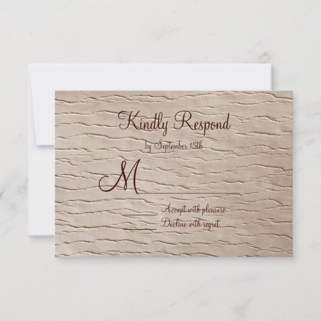 Rustic Country Wedding RSVP Cards (Front)