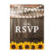 Rustic Country Wedding RSVP | Sunflower Lights