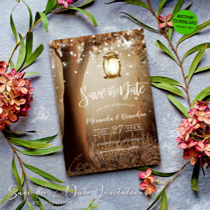 Rustic Country Wedding Save the Date Invitation