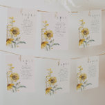 Rustic Country Wedding Sunflower Table Cards<br><div class="desc">This is an elegant sunflower table card template featuring beautiful watercolor sunflowers and hues of sage cream. All wording and fonts are editable on this rustic sunflower design. The only colours that are not editable are the colours of the watercolor floral design // For matching designs, search AURELIA in the...</div>