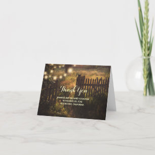 Rustic Country Wedding Thank You Card