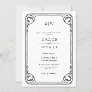 Rustic Country Western Rehearsal Dinner Invitation