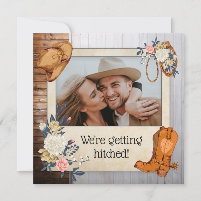 Rustic Country Western Wedding Invitation (Front)
