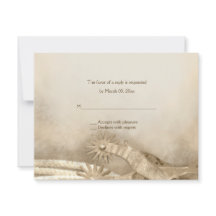 Rustic Country Western Wedding Reply Cards