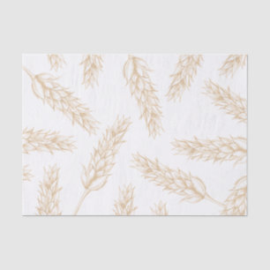 Rustic Country Wheat Stalks Tissue Paper