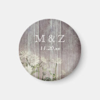 Rustic Country White Wood Wedding Save the Date