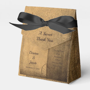 Rustic Country Wood Barn Vintage Western Wedding Favour Box