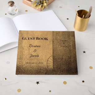 Rustic Country Wood Barn Vintage Western Wedding Guest Book