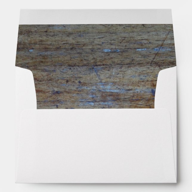 Rustic Country Wood Barn Wedding 5X7 Envelope (Back (Bottom))