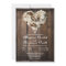 Rustic Country Wood Flower Heart Wedding Invites