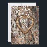 Rustic Country, Wood Heart Frame, Wedding Advice, Advice Card<br><div class="desc">Very popular and trendy, wood, country rustic theme with carved golden heart frame for your names and date and small white flowers. Personalise text and font to your needs. Fun card for guests at your wedding reception. You can change "I thought" to "I Shouted", or "I Screamed", have fun with...</div>