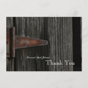 Rustic Country Wood Hinge Personalised Thank You