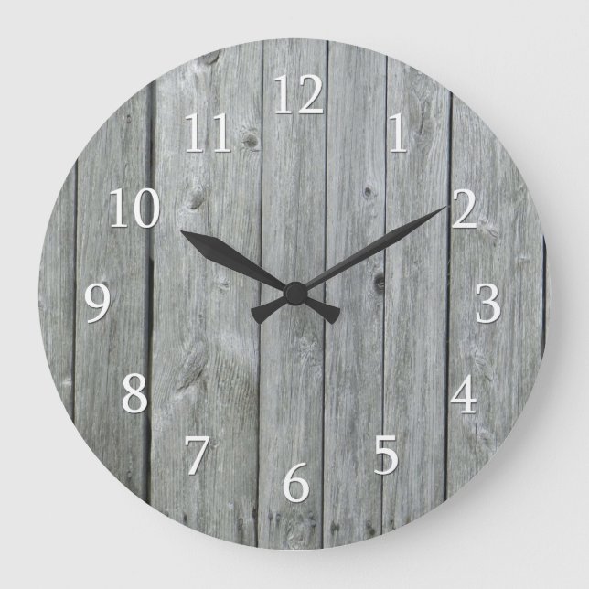 Rustic Country  Wood Large Clock (Front)