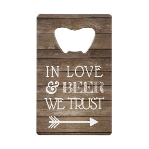 Rustic Country Wood Look Wedding Beer