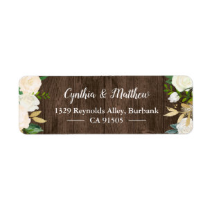 Rustic Country Wood White Gold Garden Flowers