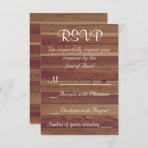 Rustic Country Wooden Invitation