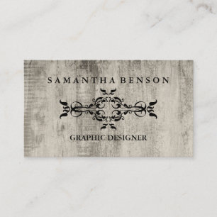 Rustic Country Wooden Texture Graphic Business Car Business Card