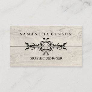 Rustic Country Wooden Texture Graphic Business Car Card