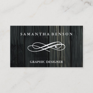 Rustic Country Wooden Texture Graphic Business Card