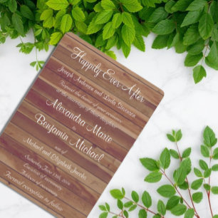 Rustic Country Wooden Wedding Invitation