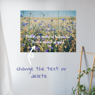 Rustic Countryside Cornflower Field Poster