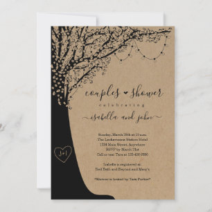 Rustic Couple's Wedding Shower Invitation