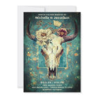 Rustic Cow Skull Floral Boho Western Wedding