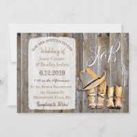 Rustic Cowboy Boots and Lace Wedding