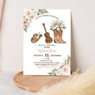 Rustic Cowboy Boots Baby Shower Invitation