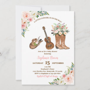 Rustic Cowboy Boots Baby Shower Invitation