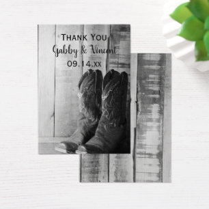 Rustic Cowboy Boots Country Wedding Favour Tags