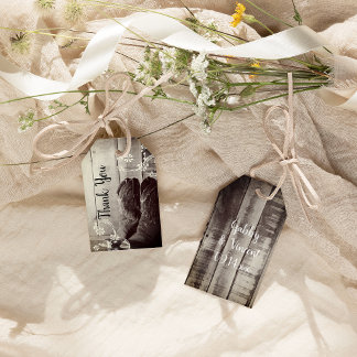 Rustic Cowboy Boots Floral Western Wedding Gift Tags