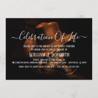 Rustic Cowboy Boots Hat Funeral Memorial Service