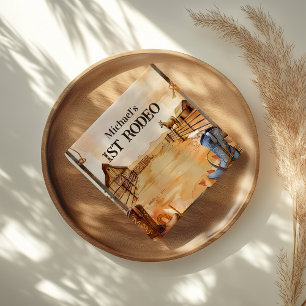 Rustic Cowboy Rodeo 1st Birthday Style Napkin