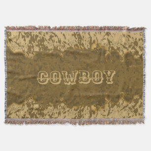 Rustic Cowboy Splatter Design Throw Blanket