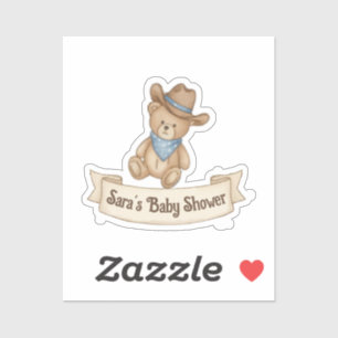 Rustic Cowboy Watercolor Boy Baby Shower