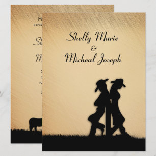 Rustic Cowboy Wedding Invitation