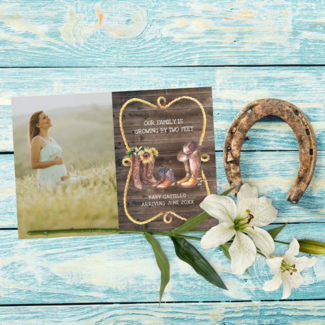 Rustic Cowboy Western Pregnancy Announcement (Creator Uploaded)