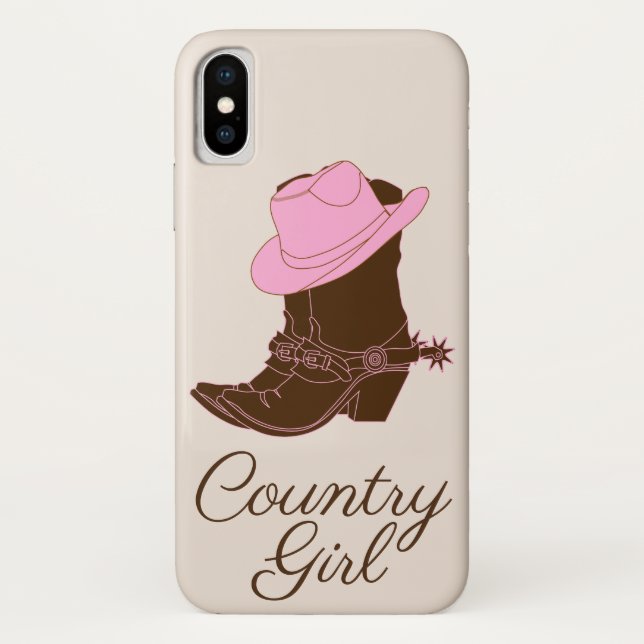 Rustic Cowgirl Boots Country Girl Case-Mate iPhone Case (Back)