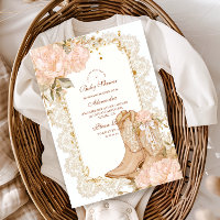 Rustic Cowgirl Boots Floral Baby Shower